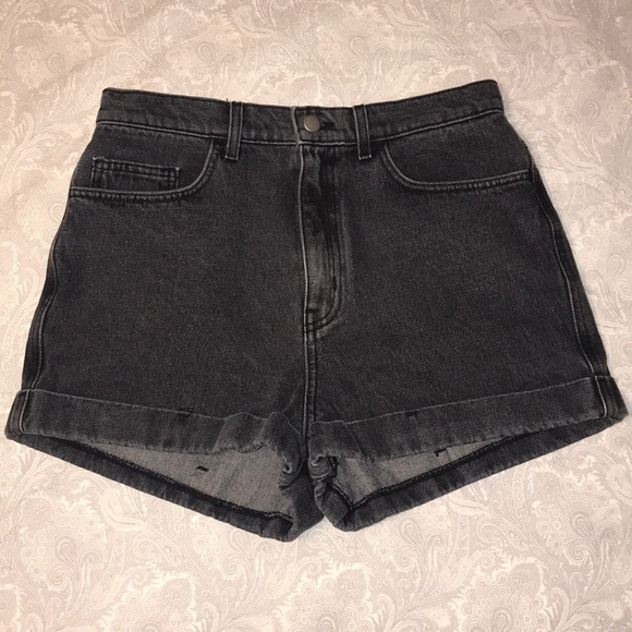 American Apparel Pants - Never Worn High Waisted Black Denim Shorts